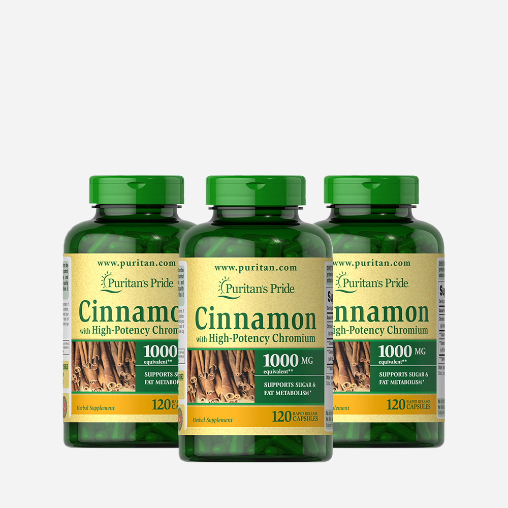 Puritan s pride cinnamon complex with high potency chromium 1000 mg