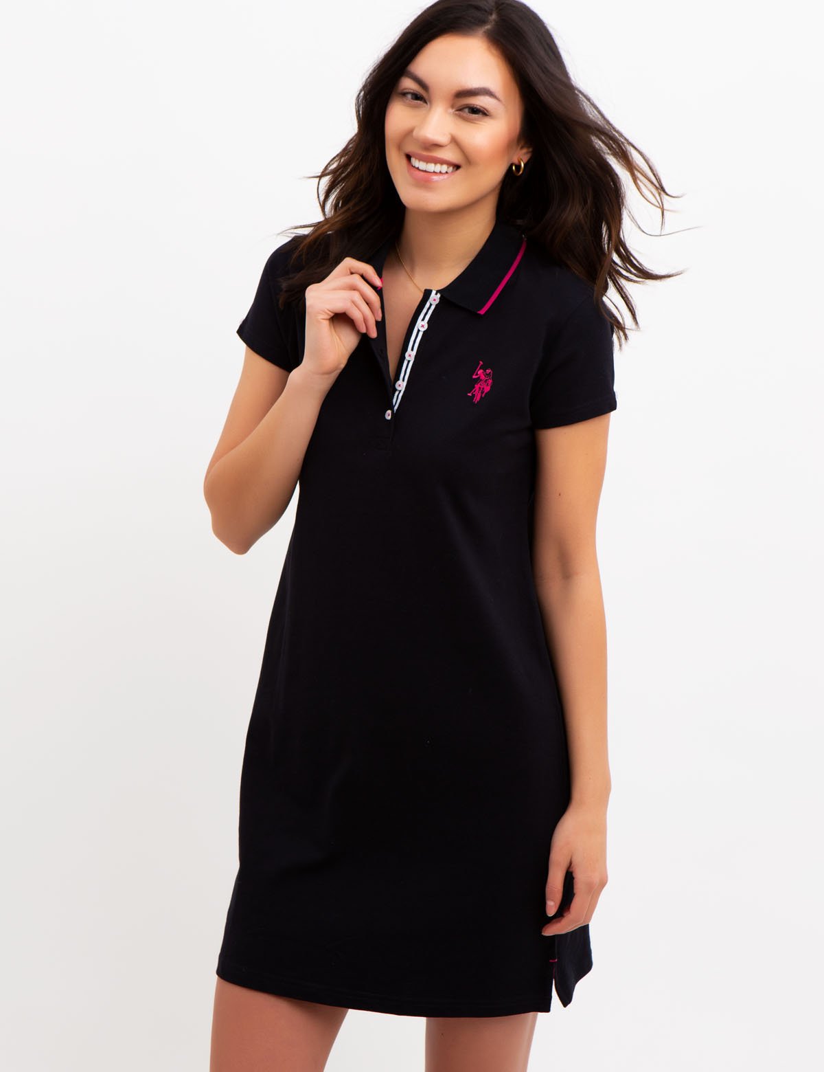 U.S. Polo Assn. Solid Polo Dress | Shipzee.com