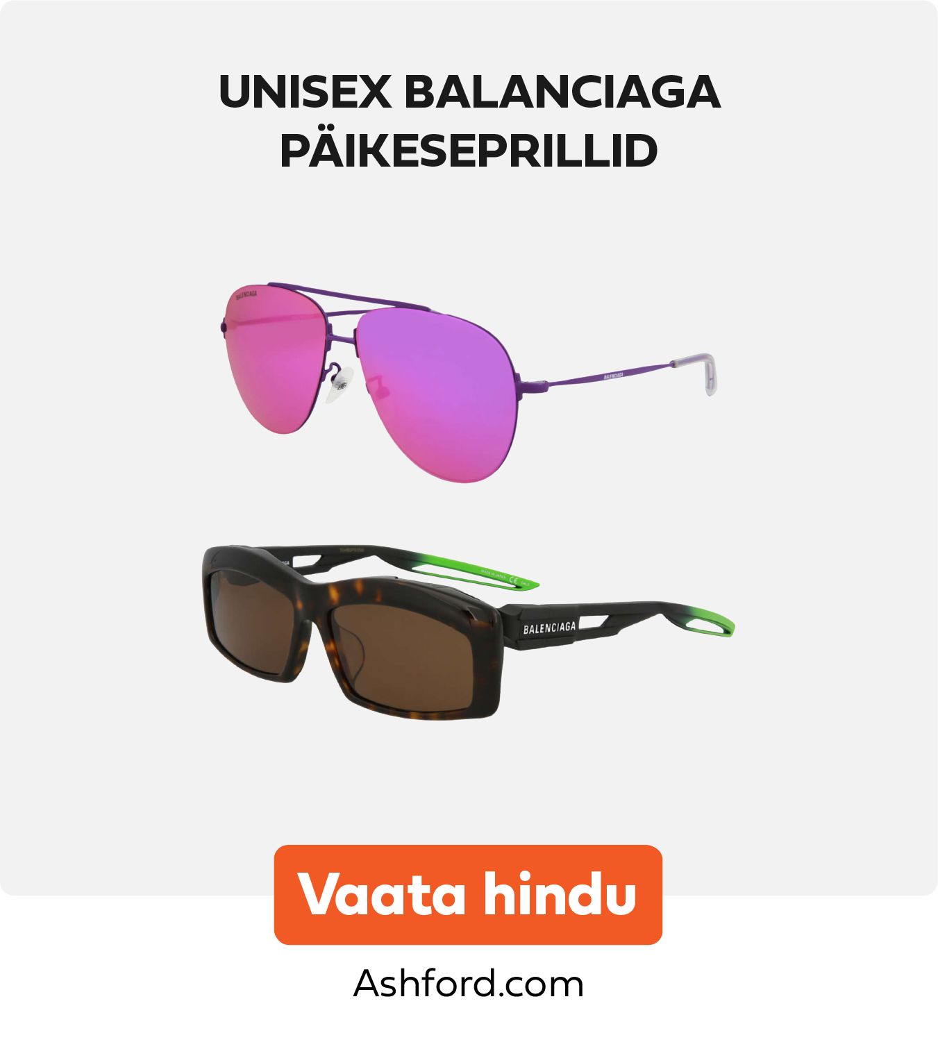 UNISEX BALENCIAGA AKINIAI NUO SAULĖS 